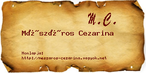 Mészáros Cezarina névjegykártya